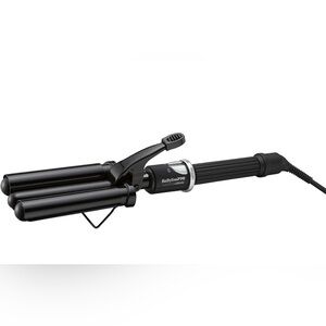BabylissPRO Porcelain Ceramic Triple Barrel Waver, Black